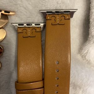 Brown Tory Burch Apple Watch band